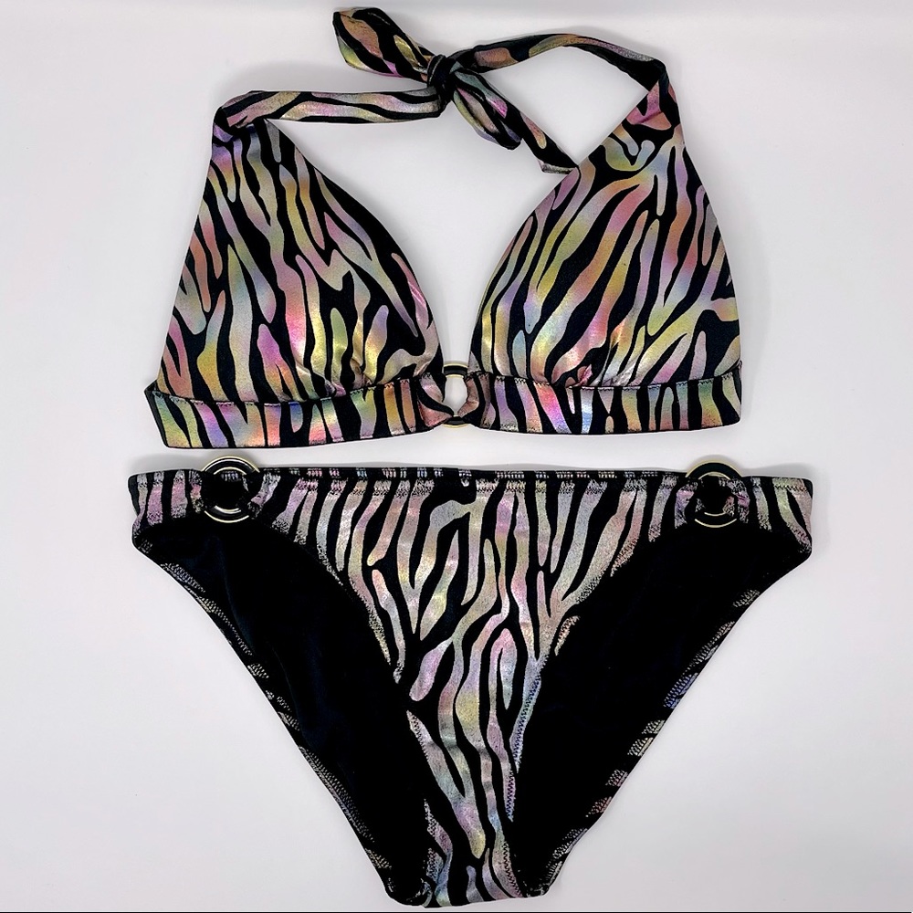 VS Swim Metallic Tiger Stripes Padded Bikini Set